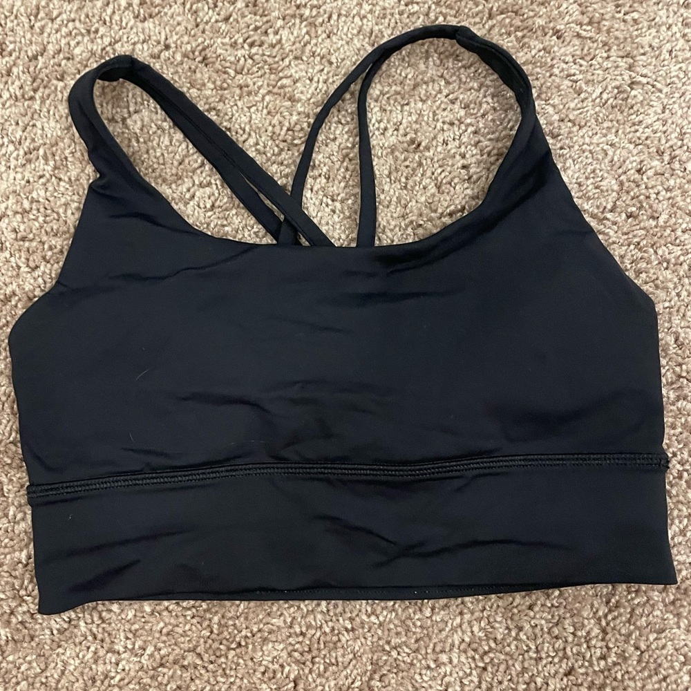 Black Lululemon sports bra, size 6